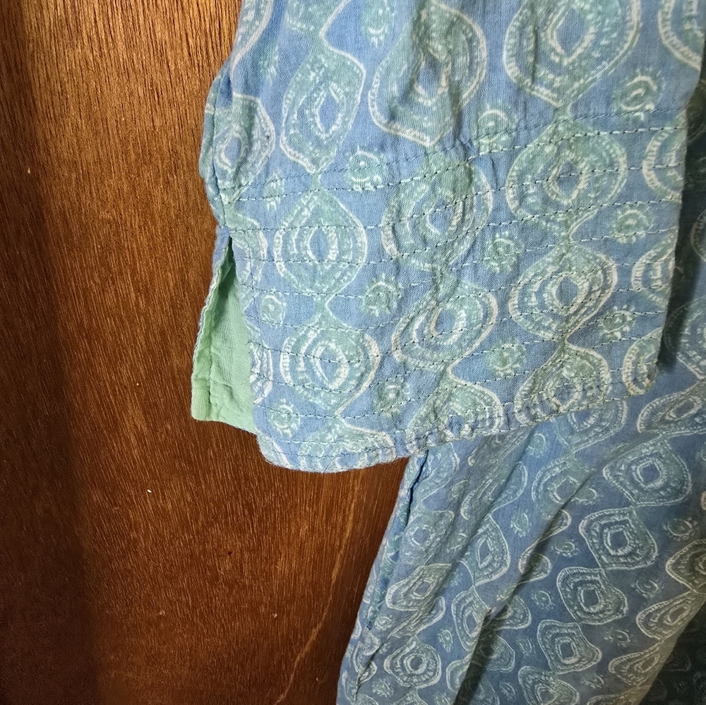 Dolma Blue and Green Patterned Tunic Dress XL - Picture 2 of 5